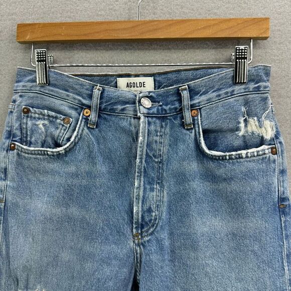 Agolde Jamie High Rise Classic Button Fly Straight Leg Jeans Size 26 - Picture 5 of 12